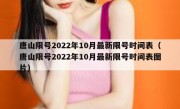 唐山限号2022年10月最新限号时间表（唐山限号2022年10月最新限号时间表图片）