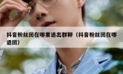 抖音粉丝团在哪里退出群聊（抖音粉丝团在哪退团）