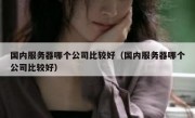 国内服务器哪个公司比较好（国内服务器哪个公司比较好）