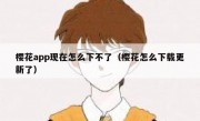 樱花app现在怎么下不了（樱花怎么下载更新了）