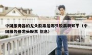 中国服务器的龙头股票是哪只股票啊知乎（中国服务器龙头股票 信息）