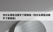 为什么现在注册不了新微信（为什么微信注册不了新微信）