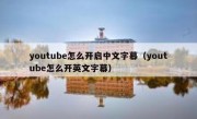youtube怎么开启中文字幕（youtube怎么开英文字幕）