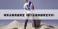 哪家云服务器便宜（哪个云服务器便宜又好）