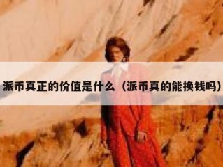 派币真正的价值是什么（派币真的能换钱吗）