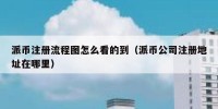 派币注册流程图怎么看的到（派币公司注册地址在哪里）