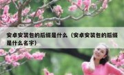 安卓安装包的后缀是什么（安卓安装包的后缀是什么名字）