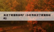 关注了就是粉丝吗?（小红书关注了就是粉丝吗）