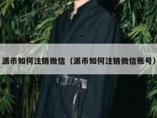 派币如何注销微信（派币如何注销微信账号）