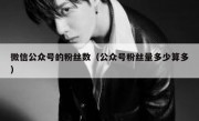 微信公众号的粉丝数（公众号粉丝量多少算多）