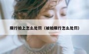 限行拍上怎么处罚（被拍限行怎么处罚）
