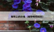推特上的价格（推特明码标价）