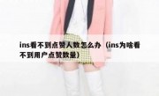 ins看不到点赞人数怎么办（ins为啥看不到用户点赞数量）