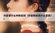 抖音里什么叫粉丝团（抖音粉丝团什么意思?）