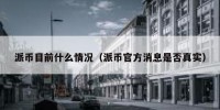 派币目前什么情况（派币官方消息是否真实）