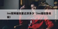 ins视频播放量达到多少（ins播放量收益）