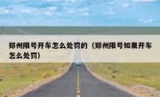 郑州限号开车怎么处罚的（郑州限号如果开车怎么处罚）
