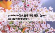 youtube怎么查看评论回复（youtube如何查看评论）