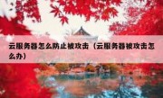 云服务器怎么防止被攻击（云服务器被攻击怎么办）