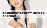 国内服务器芯片厂家有哪些厂子（国产服务器芯片上市公司）