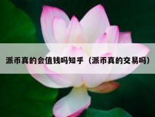 派币真的会值钱吗知乎（派币真的交易吗）