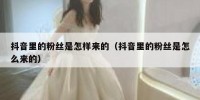 抖音里的粉丝是怎样来的（抖音里的粉丝是怎么来的）