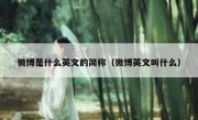 微博是什么英文的简称（微博英文叫什么）