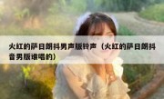 火红的萨日朗抖男声版铃声（火红的萨日朗抖音男版谁唱的）