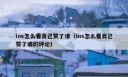 ins怎么看自己赞了谁（ins怎么看自己赞了谁的评论）