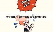 限行的处罚（限行的处罚今日限行路段）