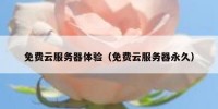 免费云服务器体验（免费云服务器永久）