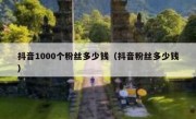 抖音1000个粉丝多少钱（抖音粉丝多少钱）