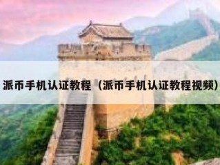派币手机认证教程（派币手机认证教程视频）