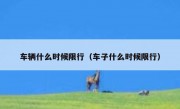 车辆什么时候限行（车子什么时候限行）