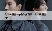 文字转语音app永久免费版（文字转语音app）