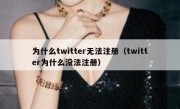 为什么twitter无法注册（twitter为什么没法注册）