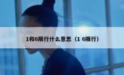 1和6限行什么意思（1 6限行）