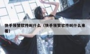 快手领赞软件叫什么（快手领赞软件叫什么来着）