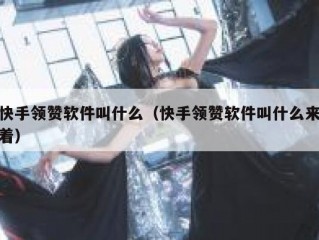 快手领赞软件叫什么（快手领赞软件叫什么来着）