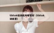 tiktok培训机构哪家好（tiktok训练营）