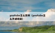 youtube怎么获利（youtube怎么开通收益）