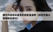 国外抖音粉丝最多的明星是谁啊（抖音外国小姐姐粉丝排行）
