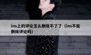 ins上的评论怎么删除不了了（ins不能删除评论吗）