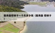 服务器搭梯子一个月多少钱（服务器 搭梯子）