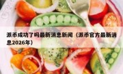 派币成功了吗最新消息新闻（派币官方最新消息2026年）