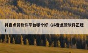 抖音点赞软件平台哪个好（抖音点赞软件正规）