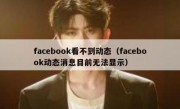 facebook看不到动态（facebook动态消息目前无法显示）