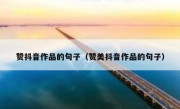 赞抖音作品的句子（赞美抖音作品的句子）