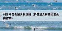 抖音中怎么加入粉丝团（抖音加入粉丝团怎么操作的）