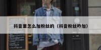 抖音里怎么加粉丝的（抖音粉丝咋加）